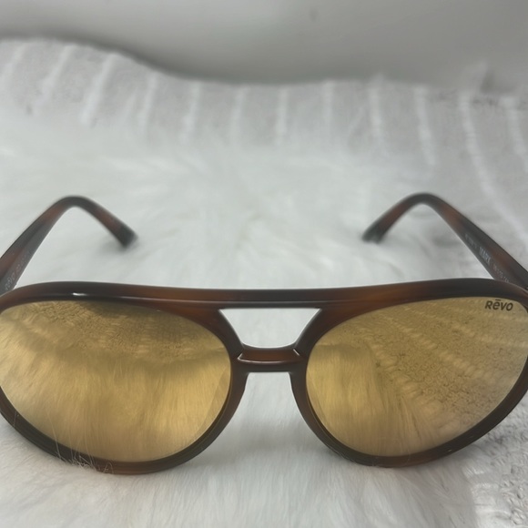 REVO MARX RE1059 12 POLARIZED SUNGLASSES UNISEX HONEY TORTOISE 59-15 143 W/CASE - Picture 3 of 12